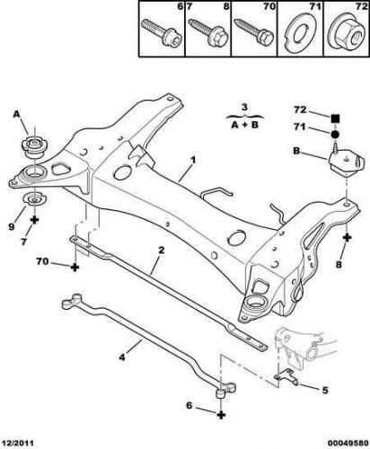 bouten achtersubframe xantia vraag?