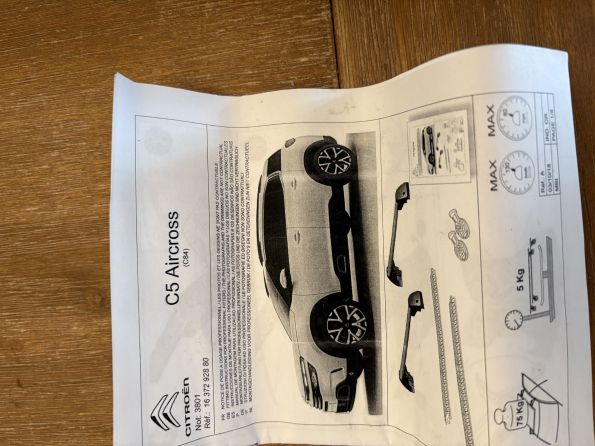 Dakdragers C5 Aircross (2021) origineel Citroen